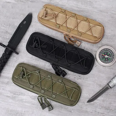 Military Molle Pouch Tactical Knife Pouches Waist Bag EDC Tool Flashlight Holder • $8.99