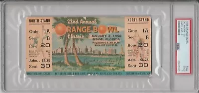 1956 Orange Bowl Ticket Full PSA 2 Oklahoma Maryland • $800