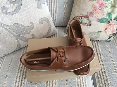 £55 • Buy Clarks Men's Karlock Step Deck Slip On Shoes Tan -NWB UK11