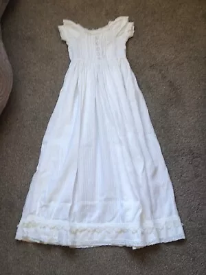 £9.99 • Buy Vintage Cotton Christening Gown White