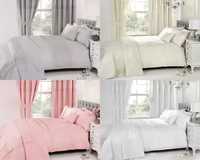 Everdean Vintage Broderie Anglaise Embroidered Lace Elegant Duvet Cover Set • £31.99