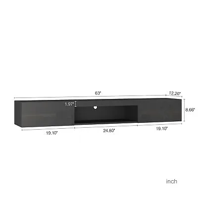 LED Floating TV StandWall Mounted TV Entertainment Center For Up To 65 Inch TVs • $164.99