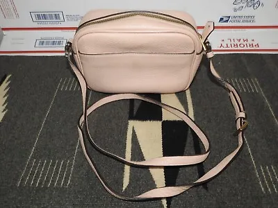 J. CREW SIGNET Women's Crossbody Handbag Light Pink Color Pebbled Leather Small • $34.99