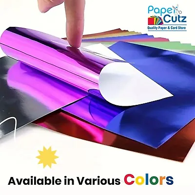 4 COLOURS MIRROR A2 CRAFTING CARD 250 GSM - 4 Sheets  DEAL OFFER SALE • £14.16