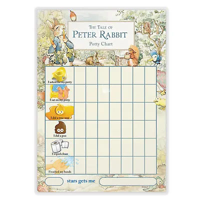 Potty Toilet Magnetic PETER RABBIT Chart + FREE Pen & Star Stickers - RAB4T • £4.90