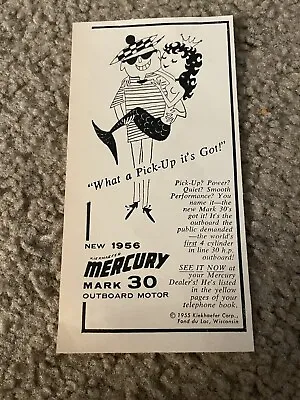 Vintage 1956 KIEKHAEFER MERCURY MARK 30 OUTBOARD BOAT MOTOR PRINT AD #5 1950s • $7.99