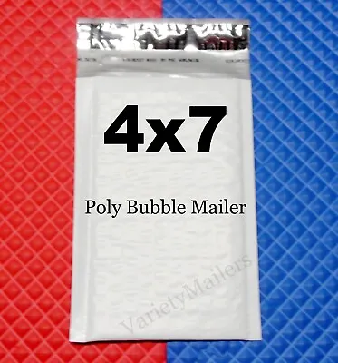 16 Poly Bubble Envelopes #000 / 4 X 7   Padded Shipping Mailers ~ Made In USA • $9.95