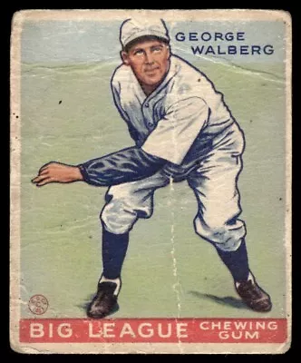1933 Goudey (R319) #183 George Rube Walberg • $16.96