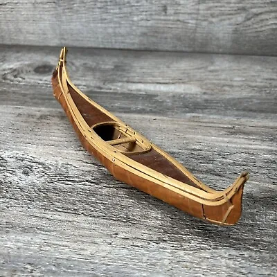 $30 • Buy Vintage Native American Hand Made Wooden Boat Canoe 9”