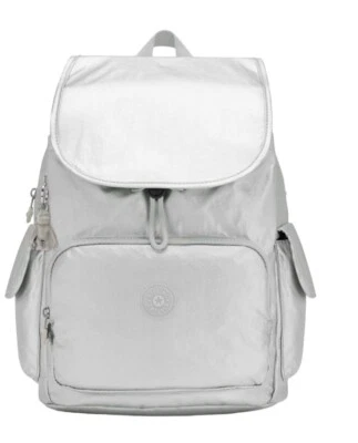 £92.48 • Buy Kipling Women's City Pack, Bright Silver, Medium New With Tags