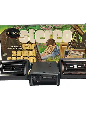 VTG Car Stereo Idi 8 Track Tape Player W/ Speakers Sound System RARE Truetone • $180