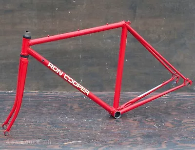 Vintage 49cm Ron Cooper RoadBike FRAME FORK Lugged Steel Tour Bicycle Campagnolo • $649