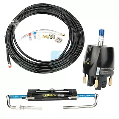 £499.98 • Buy 150HP Boat Hydraulic Steering System Kit Marine Outboard Steering Cylinder Helm