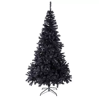 Sunnyglade 7.5 Ft Halloween Black Artificial Christmas Tree 1400 Tips Seasona... • $68.05