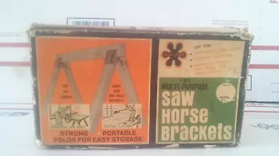 Vintage QUAL CRAFT Metal Saw Horse Brackets 1 Set (2) New MODEL SH-1 • $20