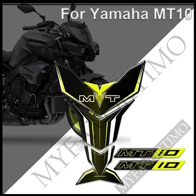 Motorcycle For Yamaha MT10 MT-10 Oil Fuel Tank Pad Protector Stickers Decals Kit • $22.40