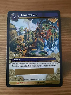 Warcraft Card CCG TCG- Landro's Gift Loot Card Spectral Tiger Chance • $80.92