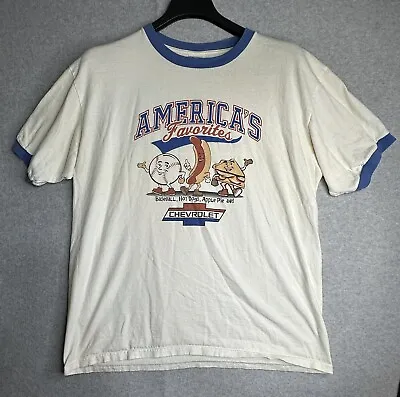 VINTAGE Texas Rangers Shirt Adult Extra Large Blue White American Favorites Mens • $8.78