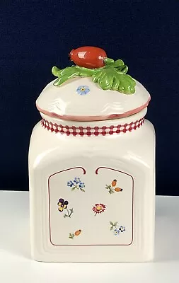 Villeroy & Boch Petite Fleur Charm Large Canister & Lid Small Multicolor Flower • $79