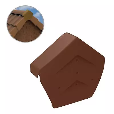 Terracotta Angled Ridge End Cap For Dry Verge Systems Gable Apex Roof Tiles • £12.99