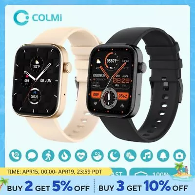 COLMI P71 Voice Calling Smartwatch Men Health Monitoring IP68 Waterproof Smart N • £14.99