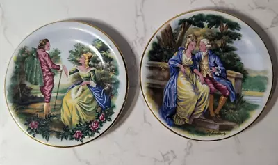 Antique Pall Mall Ware F.W.R England 12cm  2 Beautiful Plates Regency Decoration • £10