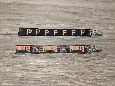 Pacifier Clip - Pittsburgh Pirates Themed - Choose Your Favorite Ribbon • $6