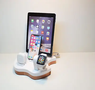 Wireless Charger Dock Charging Station 4in1 For Apple Watch Ipad Iphone Airpods  • £34.99