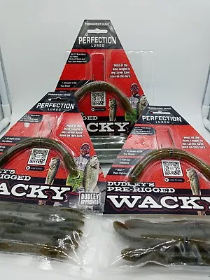 Perfection Lures Dudley's Pre Rigged Wacky Set 3 Packs • $20