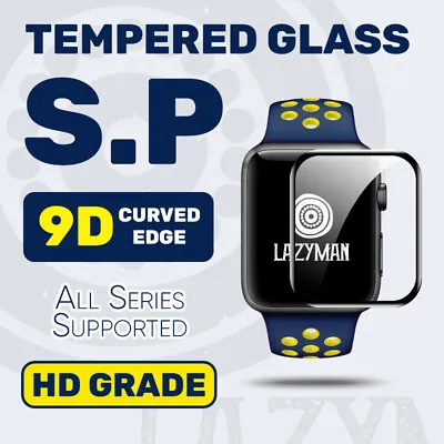 $4.95 • Buy Full Cover Tempered Glass Screen Protector For Apple Watch Series 7 6 5 3 2 1 SE