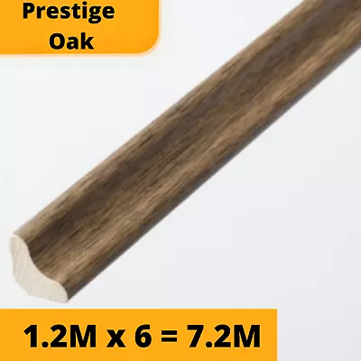 Prestige Oak Laminate Beading Scotia Edge Trim - 1.2M X 6 = 7.2 Meters • £12.25