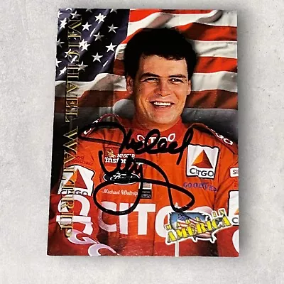 Michael Waltrip DAYTONA 500 WINNER VINTAGE NASCAR Autographed Card MADE IN USA • $6.83