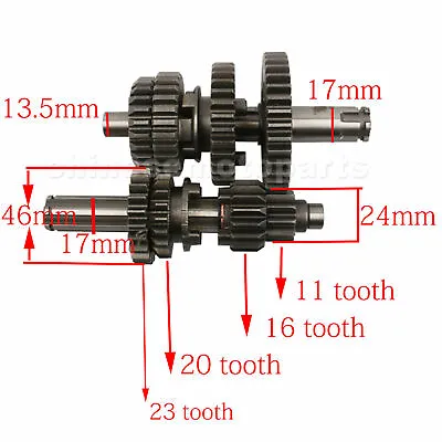 Main Counter Shaft Engine Transmission Gear For 50cc-125cc Dirt Bike ATV Go Kart • $59.50