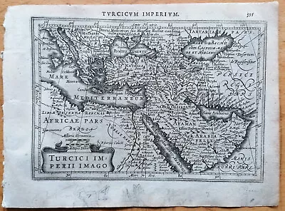 Arabia Turkey Turcici Imperii - Original Map Mercator - 1651 • $165