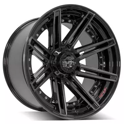 5 Lug 4Play 4P08 Rims Set Of (4) For Dodge Jeep RAM Dual 22x12 Black • $1200