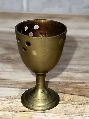 Solid Brass Mini Chalice Wine Cup Vintage • $4