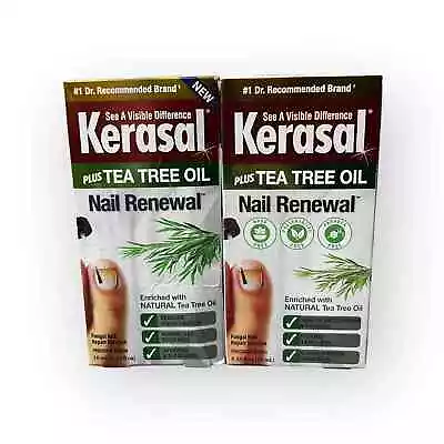 2 Pack Kerasal Plus Tea Tree Fungal Nail Renewal Repair Solution Same Day Ship • $17.77