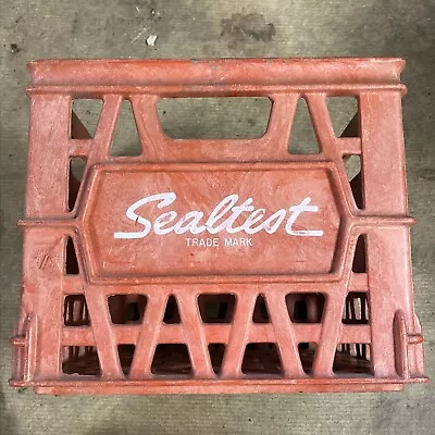 Vintage Sealtest Dairy Plastic Milk Crate Red Vintage VTG 70s • $23.95