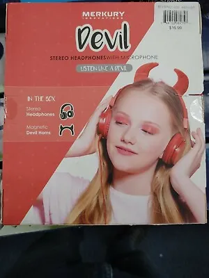 Merkury Innovations - Devil Stereo Headphones With Microphone • $16.99