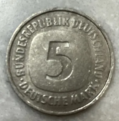 1975 Germany 5 Deutsche Mark Coin Eagle Excellent Condition • $9.50