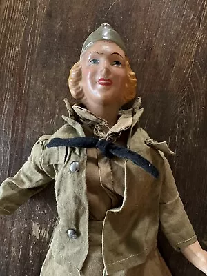 RARE 15  Freundlich Novelty 1942 US Military Womens Auxiliary Doll • $250