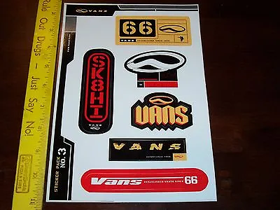 VTG 90's VANS NOS OLD SCHOOL SKATEBOARD SURF SURFING SNOWBOARD BMX STICKER LOT ! • $2.25