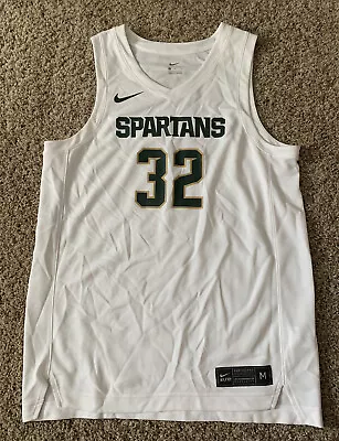 NEW Nike Michigan State Spartans #32 Basketball Jersey Mens Medium White • $54.99