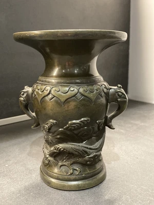 £150 • Buy Extremely Rare Quality Antique Chinese Oriental Bronze Vase Stunning Detail