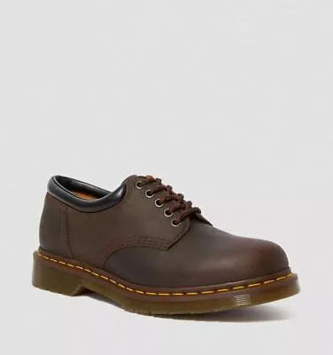 Dr. Martens 8053 Crazy Horse Dark Brown Leather Unisex Oxford Shoes • $50