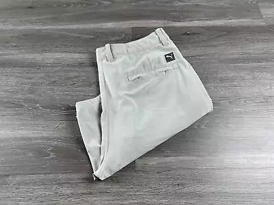 PUMA Classic Length Gray Stripe Casual Chino Shorts Men's Size 36 Waist • $6.75