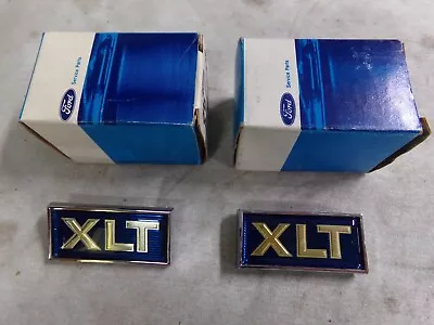 Emblem Nameplates Pair  XLT  1980/81 F100/350 Ford Truck XLT NOS • $69