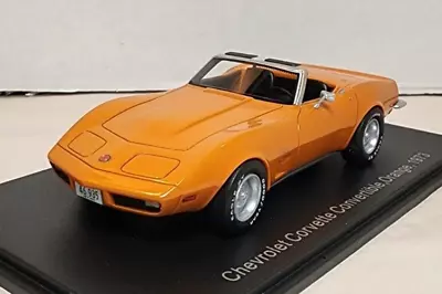 Neo Scale Models 1:43 1973 Chevrolet Corvette Convertible Bright Orange STUNNING • $169