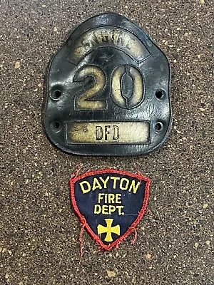 Vintage Dayton Ohio Fire Department Helmet Shield • $31.01