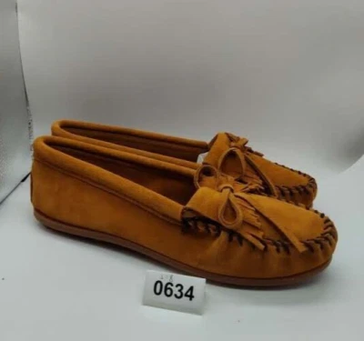$39.95 • Buy Minnetonka Shoes Women 402 Kilty Moccasins Brown, Size 8 #0634
